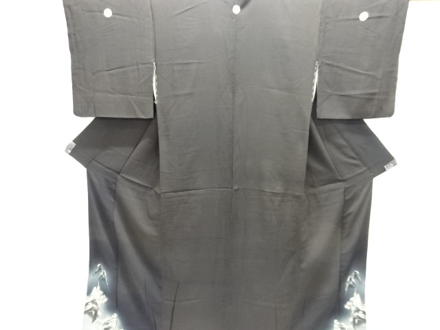 アンティーク　錦紗橋に寺塔模様留袖